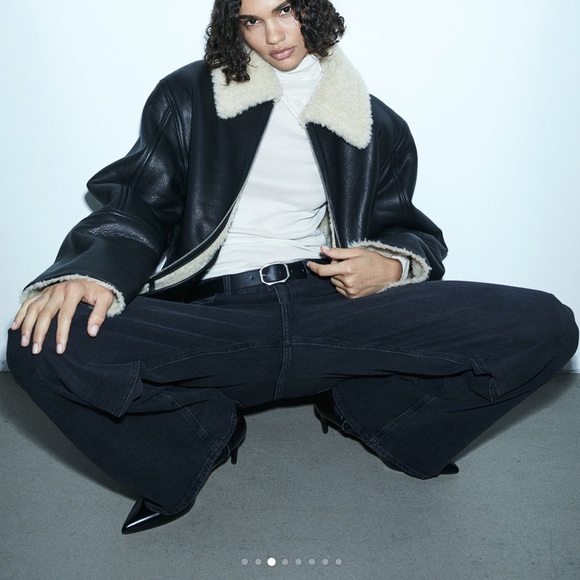 H&M Divided High Rise Wide Leg Black Jeans NWT - Picture 5 of 16